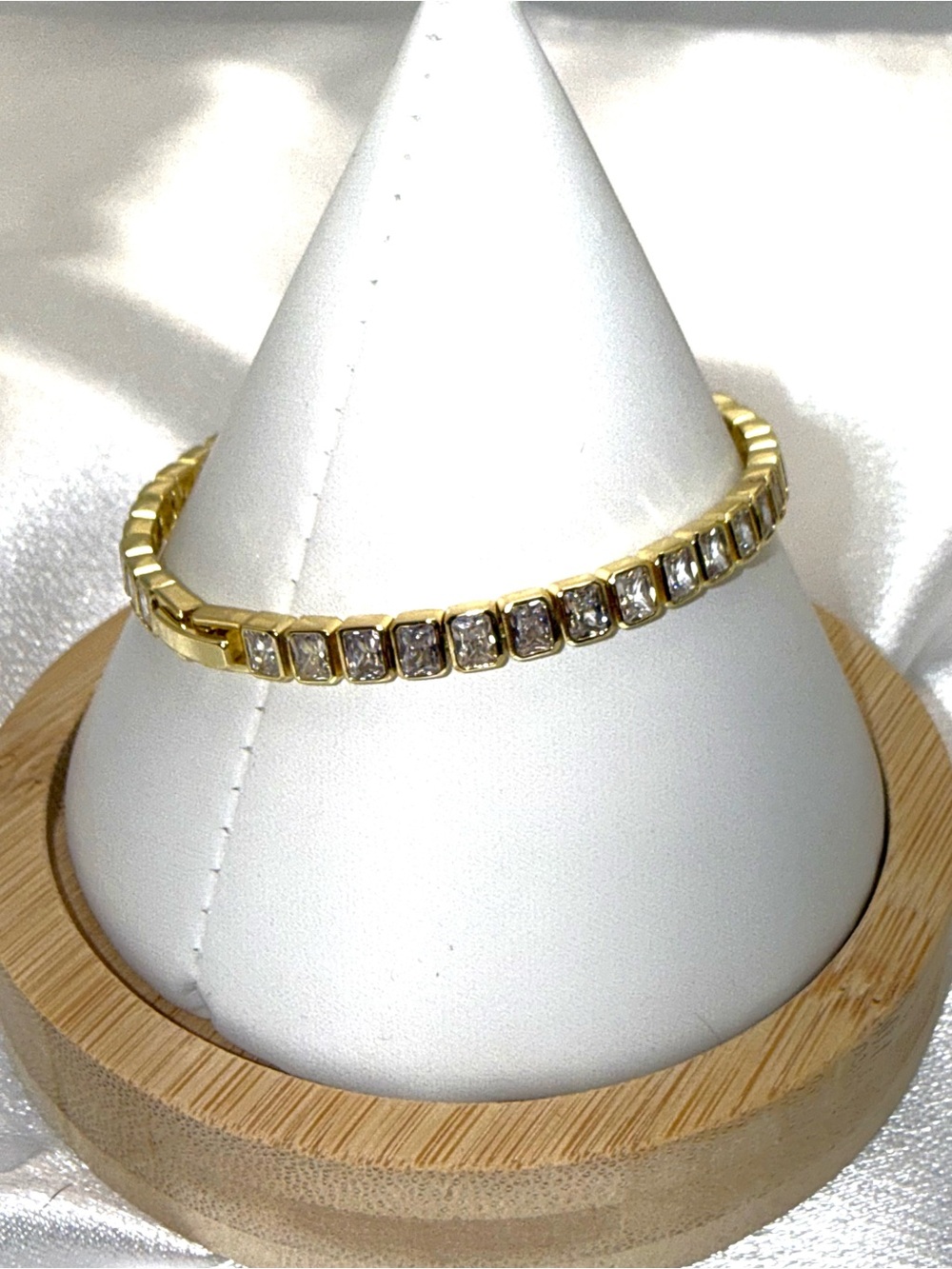 6.5 Inch 18K Gold Dipped AAA CZ Tennis Bracelet